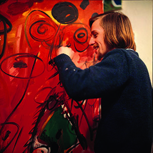 Martin Hudelmaier im Atelier Paris 1970