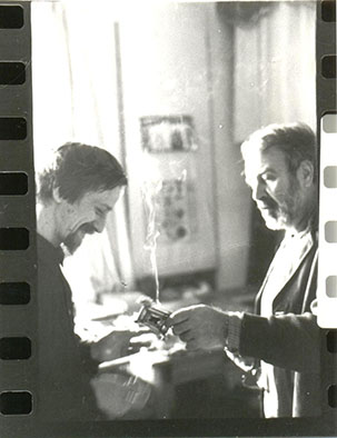 Martin Hudelmaier mit L.G. Buchheim, Felldafing 1979